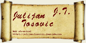Julijan Tošović vizit kartica